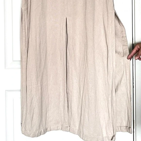 Soft Surroundings Boho Linen Blend Maxi Dress, L Lagenlook Oversized Resortwear - Picture 6 of 14